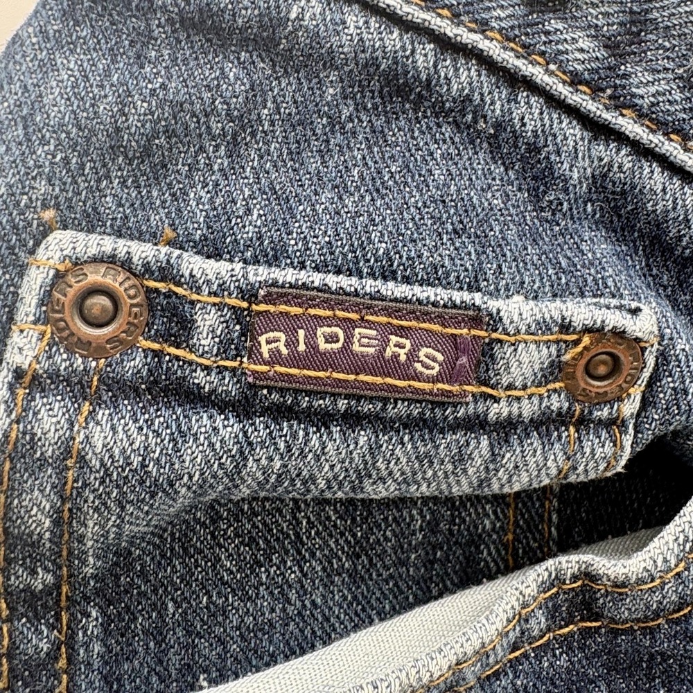 Riders Jeans Womens 18 Blue Denim‎ Straight Leg 5 Pocket 100% Cotton Made USA - Picture 2 of 13